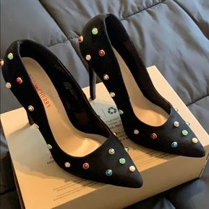 Jeweled High Heels